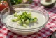 Ajo blanco with cucumber, fresh and cold Spanish soup with almonds and cucumber