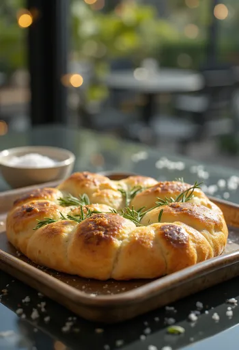Gluten-free classic focaccia served
