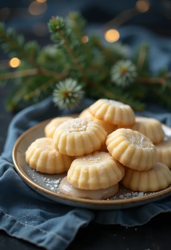 Honey gingerbread cookies coated with glaze, in a festive mood