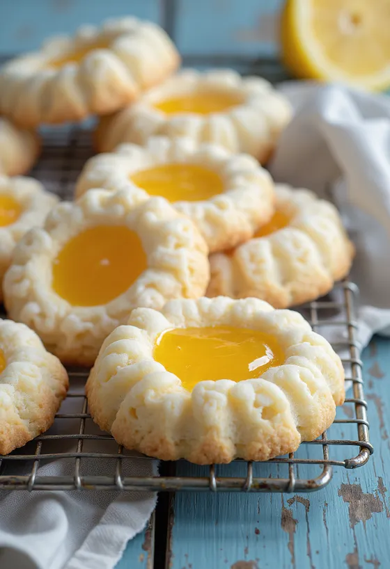 Lemon and orange Linzer biscuits served on a plate
