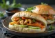 Garlic and ginger chicken bao bun served