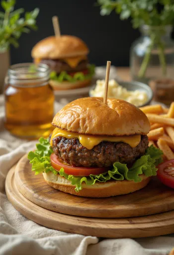 Seal meat burger served with lettuce, tomato, and mayonnaise.