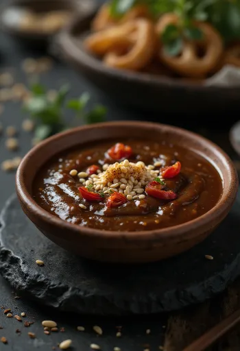 Tamarind dipping sauce served with fresh vegetables