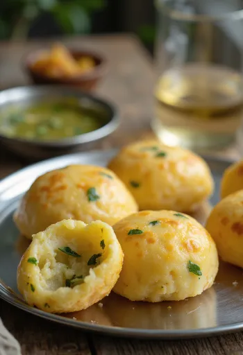 Rava idli served fresh, garnished with coriander