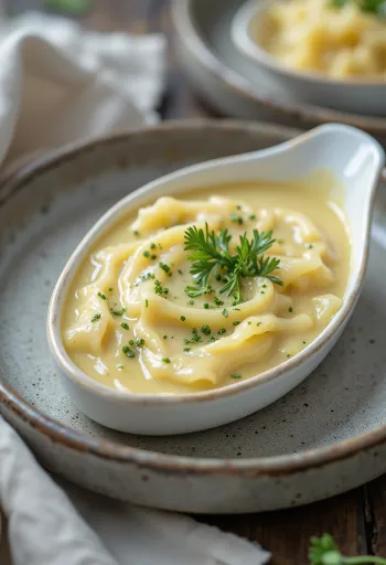 Tarragon white wine sauce served with grilled chicken