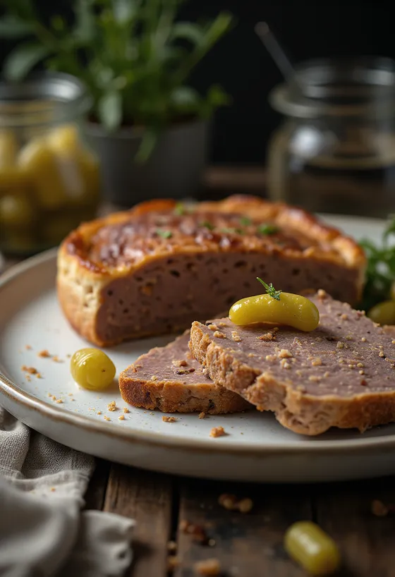 Gâteau de foie served with toasted bread