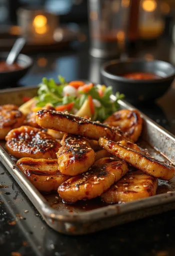 BBQ grilled spicy soya strips