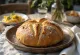 Freshly baked Australian damper bread