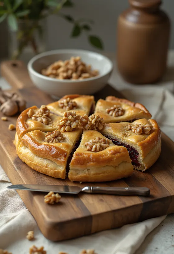 Cinnamon & Honey Traybake Pie served