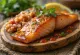Smoked BBQ salmon with honey-mustard glaze