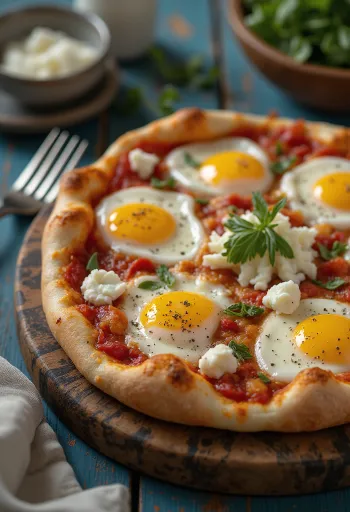 Pizza alla Norma with Sicilian aubergine and ricotta