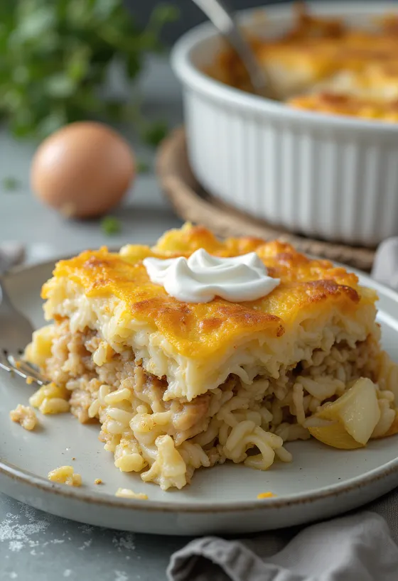 Layered Savoy cabbage with juicy minced meat and tender rice filling