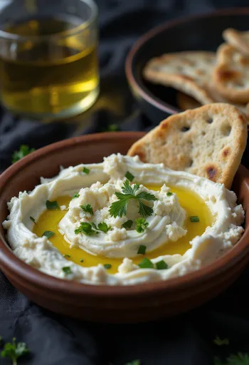 Haydari yoghurt dip served with fresh vegetables