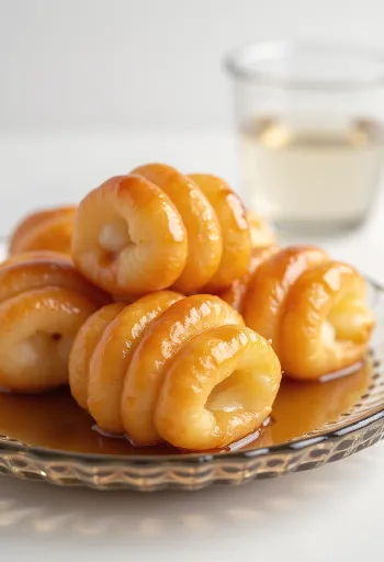 Classic version of tulumba, soaked in syrup and served fresh