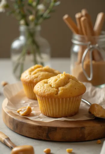 Peanut Butter Cupcakes served