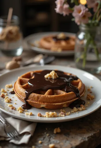 Sacher waffles served