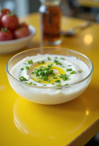 Turkish yoghurt sauce served