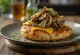 Chicken mushroom burger with grilled chicken and sautéed mushrooms