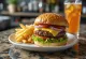 Classic hamburger served