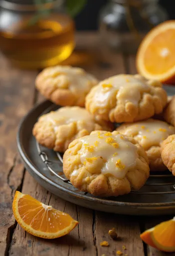 Orange honey gingerbreads in Christmas serving