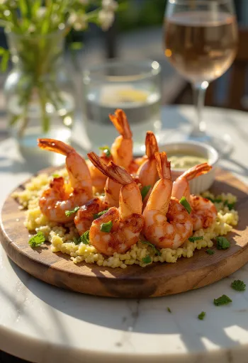 BBQ king prawns with fresh spices