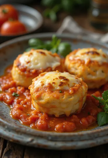 Spicy tomato pancakes freshly baked