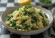 Spinach rice served