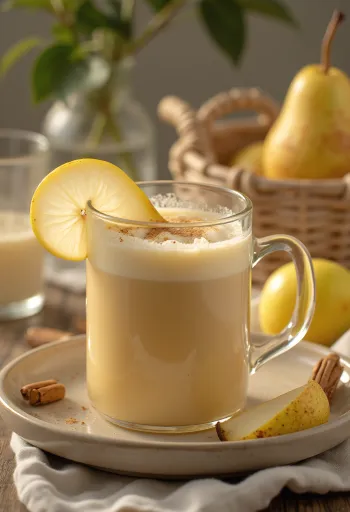 Pear cream cider served in a glass
