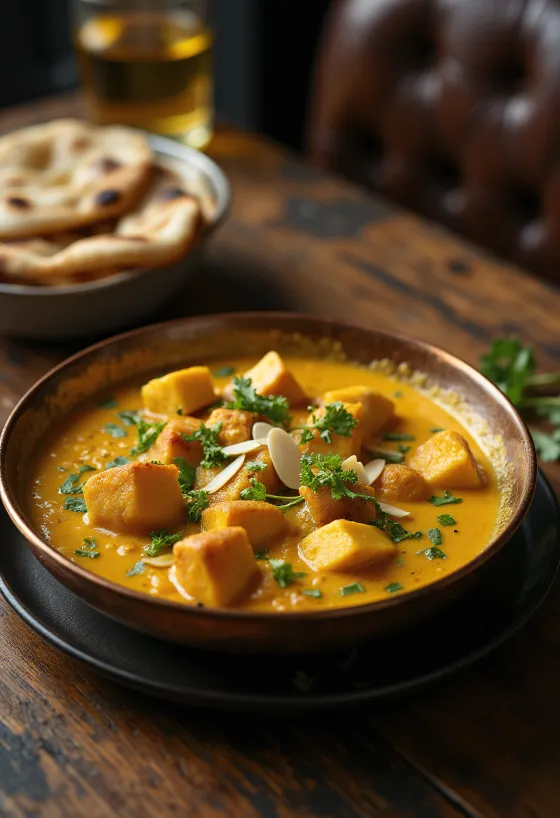 Paneer Korma, creamy and spiced Indian dish