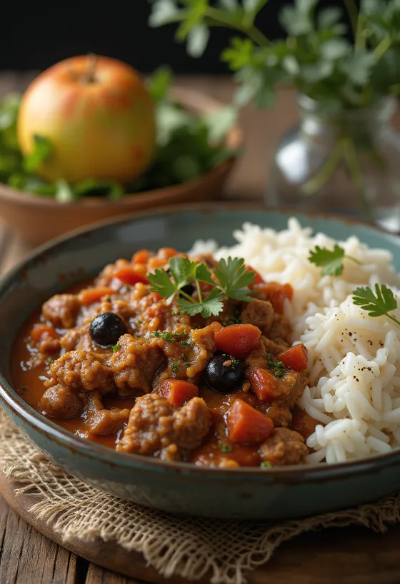 Picadillo served