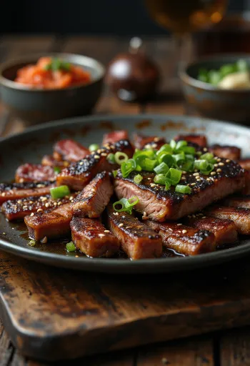Kalbi Korean short ribs grilled