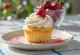 Cherry cupcakes served