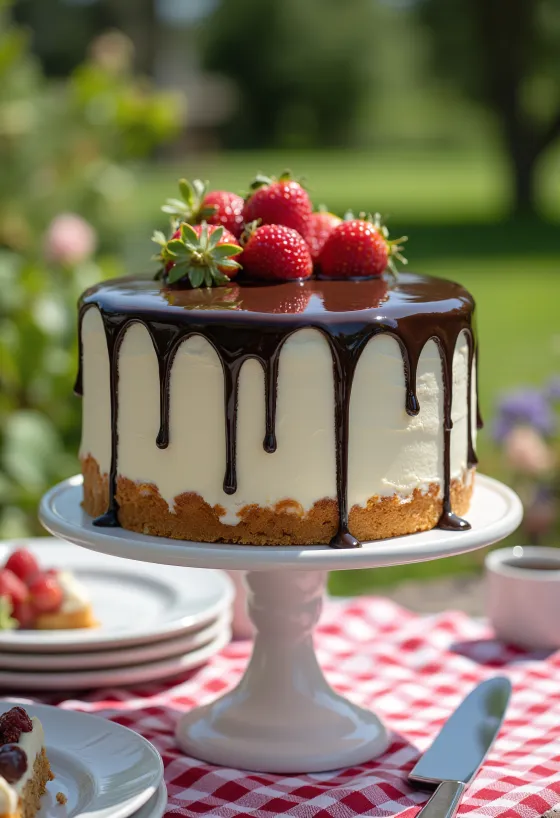 Drip cake with chocolate ganache