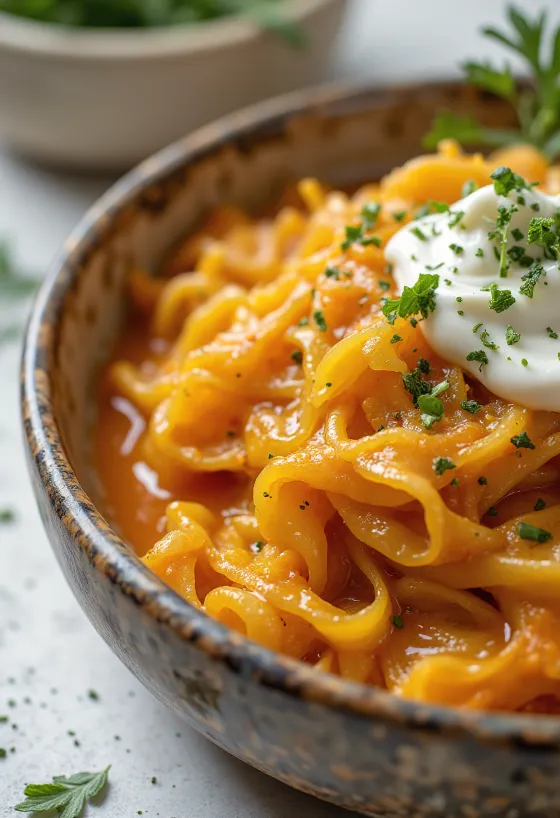 Vegan Székely cabbage served with seitan