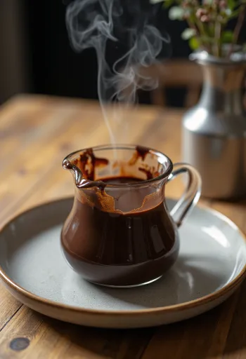 Spiced chocolate sauce served with pastries