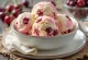Cherry Vanilla Ice Cream served