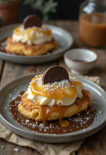 Cornetto Salted Caramel ice cream served in crunchy cone with caramel and almond pieces