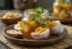 Spicy vinegar pickled aubergine in a jar
