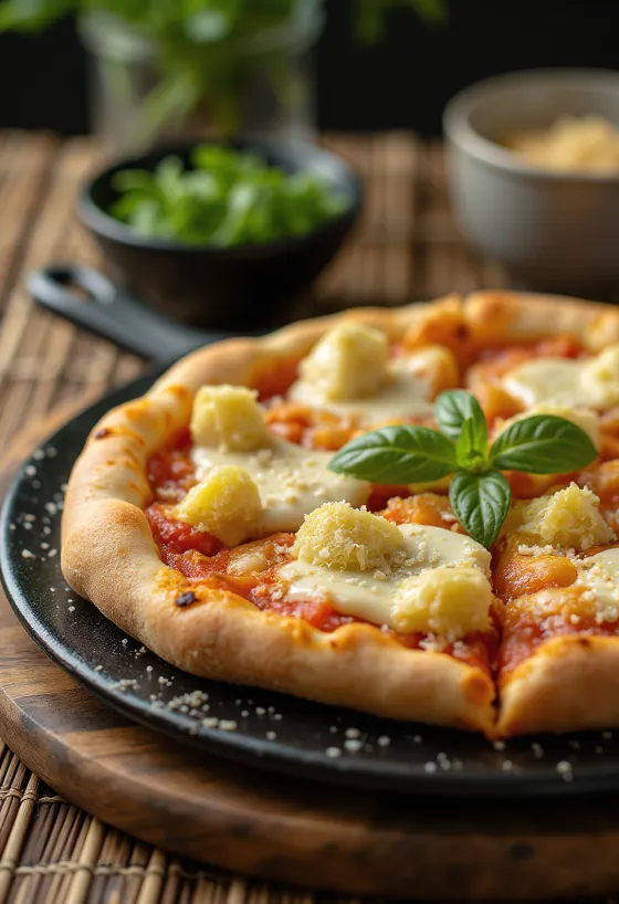 Pizza ai Carciofini with artichoke and cheese