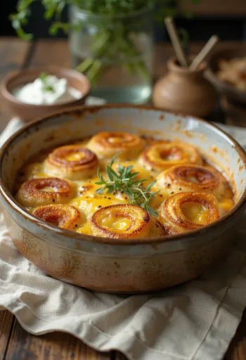 Leek and bacon pancakes freshly baked