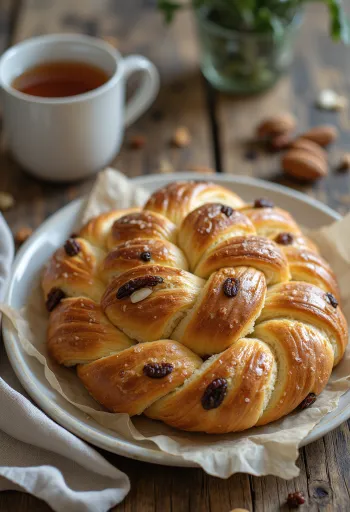 Vánočka Czech plaited loaf freshly baked