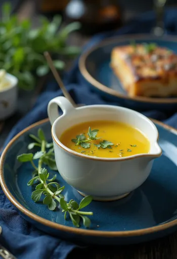 Tarragon honey butter sauce served