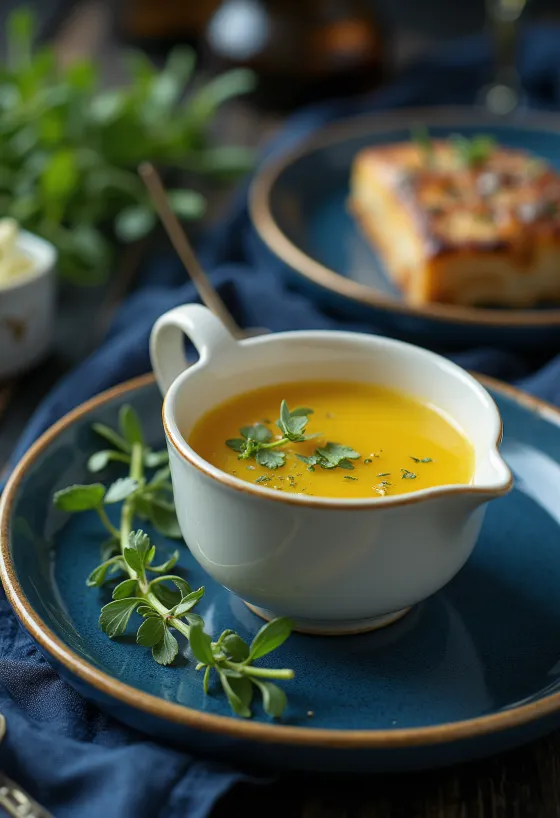 Tarragon honey butter sauce served