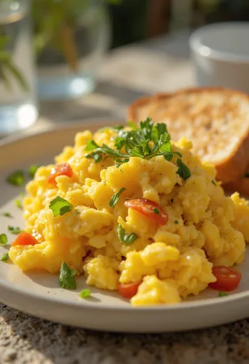 Turmeric tofu scramble with fresh vegetables