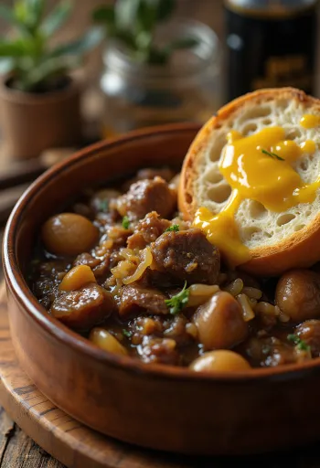 Carbonnade Flamande served with mashed potatoes