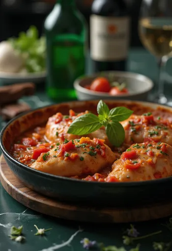 Pollo alla Cacciatora served with fresh bread