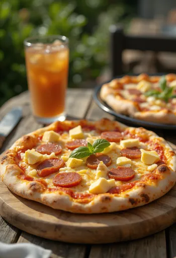 Pizza Dominicana served