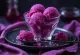 Homemade blackcurrant sorbet refreshing dessert