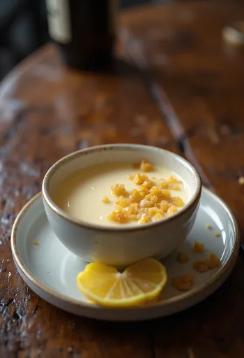 Ginger panna cotta in a glass