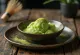 Matcha tea parfait served